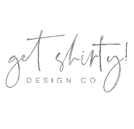 Custom Get Shirty Design Co logo tee